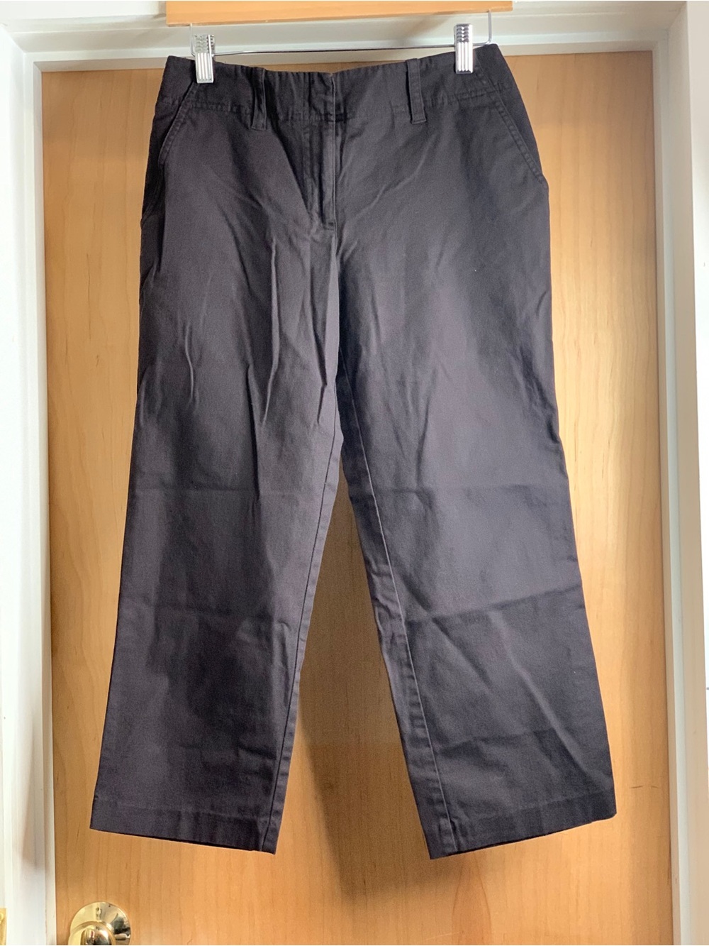 New York & Company Chocolate Brown Cropped Wide Leg Pants Size-2 Preppy Utility
